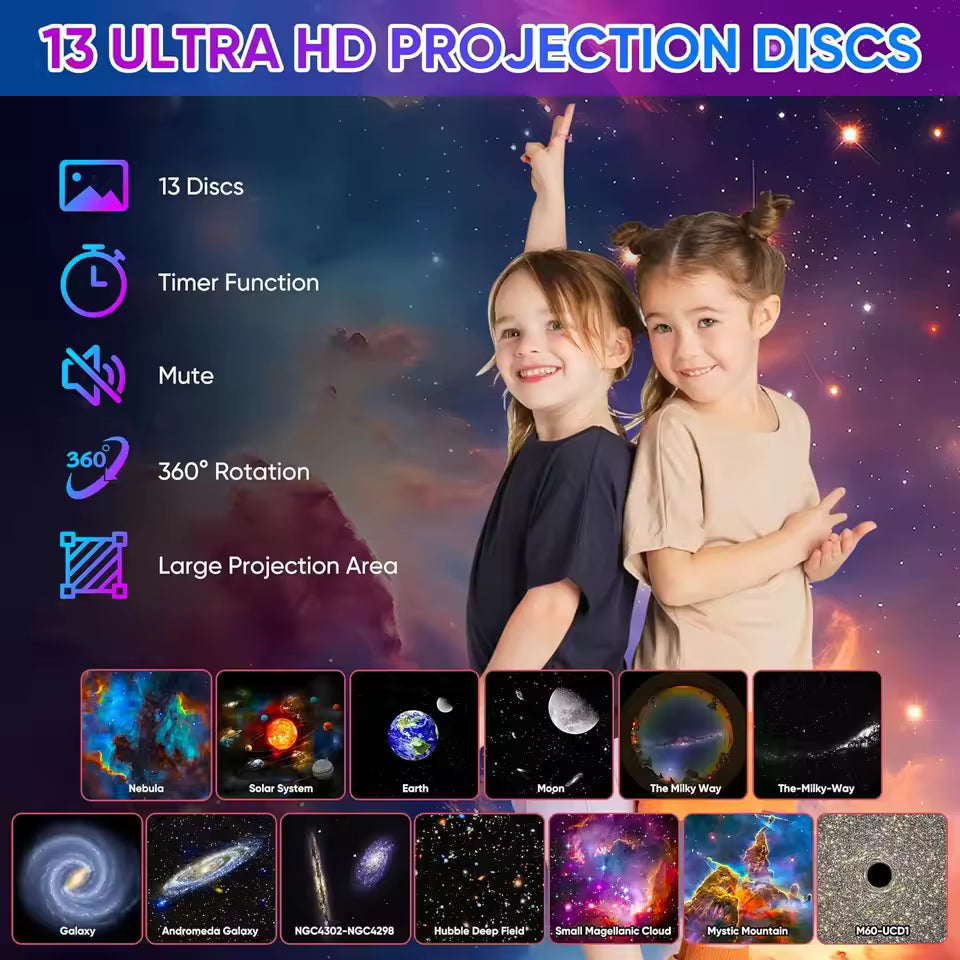Mini Galaxy Projector — LED Star Night  Light for Bedroom & Gaming Room